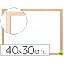 PIZARRA BLANCA Q-CONNECT MELAMINA MARCO DE MADERA 40X30 CM