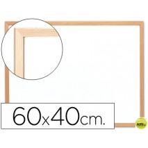 PIZARRA BLANCA Q-CONNECT MELAMINA MARCO DE MADERA 60X40 CM
