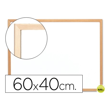 PIZARRA BLANCA Q-CONNECT MELAMINA MARCO DE MADERA 60X40 CM
