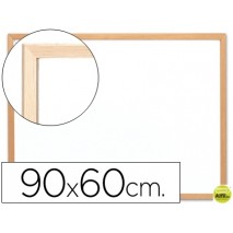 PIZARRA BLANCA Q-CONNECT MELAMINA MARCO DE MADERA 90X60 CM