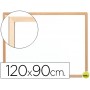 PIZARRA BLANCA Q-CONNECT MELAMINA MARCO DE MADERA 120X90 CM