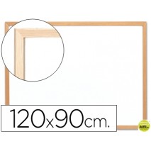 PIZARRA BLANCA Q-CONNECT MELAMINA MARCO DE MADERA 120X90 CM