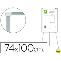 PIZARRA BLANCA Q-CONNECT CON TRIPODE REGULABLE LACADA MAGNETICA MARCO DE ALUMINIO 74X100