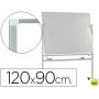 PIZARRA BLANCA Q-CONNECT DOBLE CARA MELAMINA MARCO DE ALUMINIO 120X90 CM GIRATORIA
