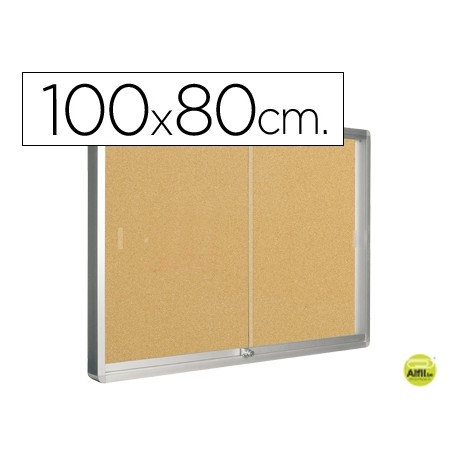 VITRINA DE ANUNCIOS Q-CONNECT MARCO DE ALUMINIO 100X80 CM