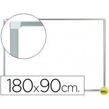 PIZARRA BLANCA Q-CONNECT MELAMINA MARCO DE ALUMINIO 180X90 CM