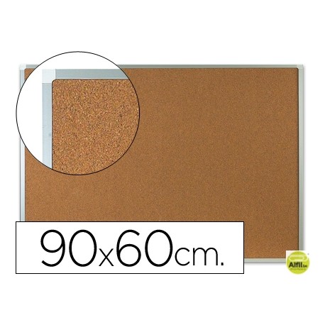 PIZARRA CORCHO Q-CONNECT MARCO DE ALUMINIO 90X60 CM