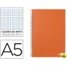 BLOC ESPIRAL LIDERPAPEL A5 MICRO PAPERCOAT TAPA FORRADA 160H 70G CUADRO 5MM 5 BANDAS 6 TALADROS. NAR