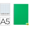 BLOC ESPIRAL LIDERPAPEL A5 MICRO PAPERCOAT TAPA FORRADA 160H 70G CUADRO 5MM 5 BANDAS 6 TALADROS. VER