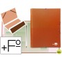 CARPETA CLASIFICADORA LIDERPAPEL 12 DEPARTAMENTOS FOLIO PROLONGADO CARTON FORRADO NARANJA