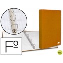 CARPETA DE 4 ANILLAS 25MM MIXTAS LIDERPAPEL FOLIO CARTON FORRADO PAPER COAT NARANJA