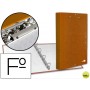 CARPETA DE 4 ANILLAS 25MM REDONDAS LIDERPAPEL FOLIO CARTON FORRADO PAPER COAT NARANJA CON MINICLIP Y