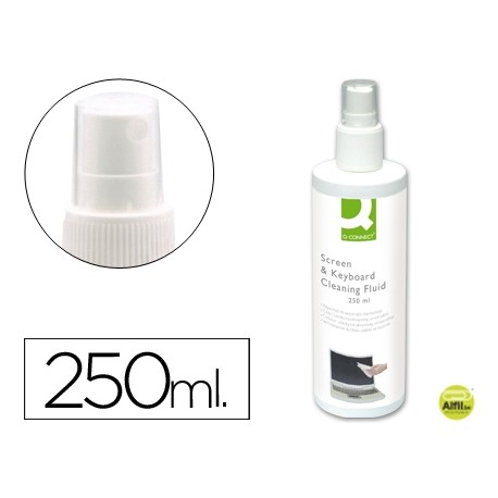 SPRAY Q-CONNECT LIMPIADOR DE PANTALLAS Y TECLADOS BOTE DE 250 ML