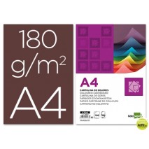 CARTULINA LIDERPAPEL A4 180G/M2 MARRON