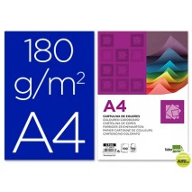 CARTULINA LIDERPAPEL A4 180G/M2 AZUL ULTRAMAR