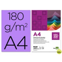 CARTULINA LIDERPAPEL A4 180G/M2 LILA