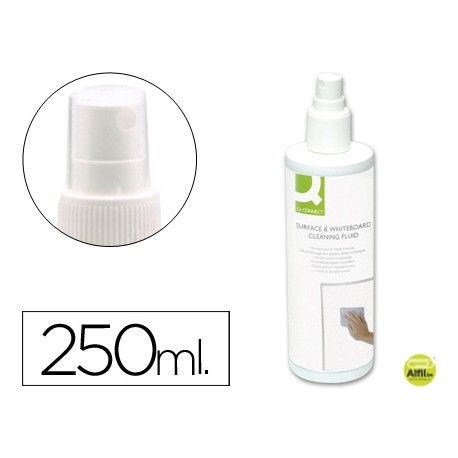 SPRAY Q-CONNECT LIMPIADOR DE PIZARRAS BLANCAS BOTE DE 250 ML.