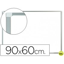 PIZARRA BLANCA Q-CONNECT LACADA MAGNETICA MARCO DE ALUMINIO 90X60 CM