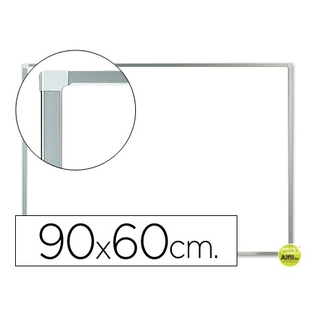 PIZARRA BLANCA Q-CONNECT LACADA MAGNETICA MARCO DE ALUMINIO 90X60 CM