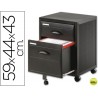 ARCHIVADOR MOVIL FAST-PAPERFLOPOLIESTIRENO 2 CAJONES MODULO NEGRO CAJONES NEGRO 58,7X43,7X43,5 CM-1