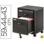 ARCHIVADOR MOVIL FAST-PAPERFLOPOLIESTIRENO 2 CAJONES MODULO NEGRO CAJONES NEGRO 58,7X43,7X43,5 CM-1