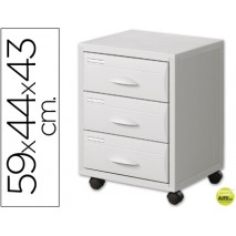 ARCHIVADOR MOVIL FAST-PAPERFLOPOLIESTIRENO 3 CAJONES MODULO GRIS CAJONES GRIS 58,7X43,7X 43,5 CM -CA