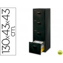 ARCHIVADOR FAST-PAPERFLOW POLIESTIRENO 4 CAJONES PARA CARPETAS COLG. A4 MODULO NEGROCAJONES NEGRO 13
