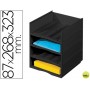 ARCHIVADOR FAST-PAPERFLOW BLOQUES SOBREPONIBLES 4 CASILLAS MODULABLES CON ENCIMERA NEGRA