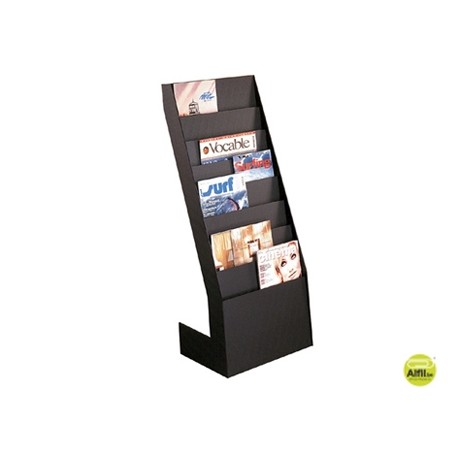 EXPOSITOR FAST-PAPERFLOW DE SUELO 8 ESTANTES NEGRO