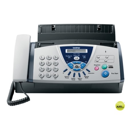 FAX BROTHER T106 TRANSFERENCIATERMICA DE PAPEL NORMAL CON TELEFONO INCORPORADO Y CONTESTADOR AUTOMAT