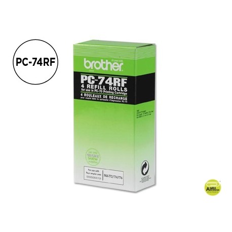 REPUESTO FAX T104/106 BROTHER DE TRANSFERENCIA TERMICA 4 BOBINAS DURACION 140 PAGINAS