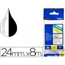 CINTA BROTHER TZE-251 BLANCO-NEGRO 24MM LONGITUD 8 MT