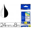 CINTA BROTHER TZE-251 BLANCO-NEGRO 24MM LONGITUD 8 MT