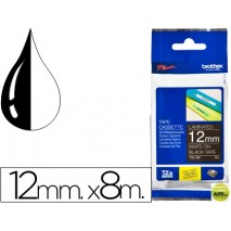 CINTA BROTHER TZE-335 NEGRO-BLANCO 12MM LONGITUD 8MTS