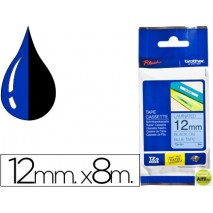 CINTA BROTHER TZE-531 AZUL-NEGRO 12MM LONGITUD 8 MT