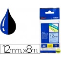 CINTA BROTHER TZE-531 AZUL-NEGRO 12MM LONGITUD 8 MT