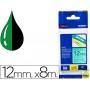 CINTA BROTHER TZE-731 VERDE-NEGRO 12MM LONGITUD 8 MT