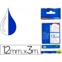CINTA BROTHER TZE-FA3 TEXTIL AZUL BLANCO 12MM LONGITUD 3 MT