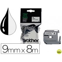 CINTA BROTHER MK-221 BLANCO-NEGRO 9MM LONGITUD 8 MT