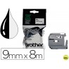 CINTA BROTHER MK-221 BLANCO-NEGRO 9MM LONGITUD 8 MT