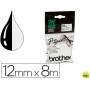 CINTA BROTHER MK-231 BLANCO-NEGRO 12MM LONGITUD 8 MT
