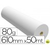 PAPEL REPROGRAFIA -PARA PLOTTER PLUS -BOBINA 610X50 M. 80 GRS. PARAIMPRESION INK-JET MONOCROMO