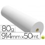 PAPEL REPROGRAFIA -PARA PLOTTER PLUS -BOBINA 914X50 M. 80 GRS. PARAIMPRESION INK-JET MONOCROMO