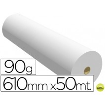 PAPEL REPROGRAFIA -PARA PLOTTER PLUS -BOBINA 610X50 M. 90 GRS. PARAIMPRE. DE LINEAS Y AREAS COLOR