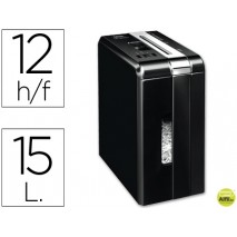 DESTRUCTORA DE DOCUMENTOS FELLOWES DS-1200CS CAPACIDAD DE CORTE 12 H DESTRUYE CLIPS Y GRAPAS