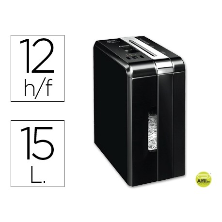 DESTRUCTORA DE DOCUMENTOS FELLOWES DS-1200CS CAPACIDAD DE CORTE 12 H DESTRUYE CLIPS Y GRAPAS
