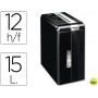 DESTRUCTORA DE DOCUMENTOS FELLOWES DS-1200CS CAPACIDAD DE CORTE 12 H DESTRUYE CLIPS Y GRAPAS