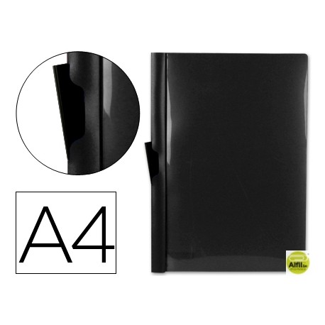 CARPETA BEAUTONE DOSSIER PINZA LATERAL 45325 POLIPROPILENO DIN A4 NEGRO -60 HOJAS -PINZA DESLIZANTE