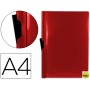 CARPETA BEAUTONE DOSSIER PINZA LATERAL 45320 POLIPROPILENO DIN A4 ROJO -60 HOJAS -PINZA DESLIZANTE