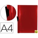 CARPETA BEAUTONE DOSSIER PINZA LATERAL 45320 POLIPROPILENO DIN A4 ROJO -60 HOJAS -PINZA DESLIZANTE